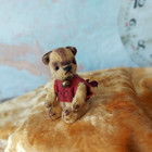 Ooak Doll Pull Toy Teddy Bear Realistic Artisan Dollhouse Miniature 1 12