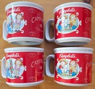 Rare Set Of 4 Campbell s Vintage 2002 Ceramic Houston Harvest Tomato Garden Mugs