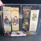  4 Lot  Rare Stevengraph Silk Bookmark Ribbon Little Red Riding Hood Jack Horner