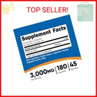 Nutricost D-aspartic Acid  daa  Capsules 3000mg Per Serving  180 Capsules  - Non