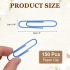 150 Pcs Pin Shape Paper Clip   2 X 0 4  Large Pin Paper Clip  Blue