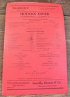 Vtg Modern Diner Menu Wellsville  Ny Restaurant Pre-1970