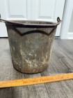 Vintage  Antique Steel  Fireman   s Metal  Bucket With Bail Handle  