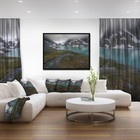 Designart  turquoise Mountain Lake With Clouds  Landscape  Small