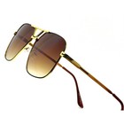 Aviator Sunglasses Gold Frame Brown Lens Fashion Sun Glasses Men Pilot Style New