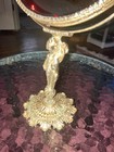 Vintage Two Sided Brass Plated Vanity Mirror