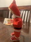 Vintage 1960 s Tin Litho Wind Up Mechanical Santa W baby Book Works