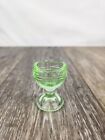 Blue Vaseline Uranium Style Glass Glow Ribbed Eye Wash Cup - Glows Pink 