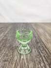 Lime Green  Vaseline Uranium Style Glass Glow Ribbed Eye Wash Cup - Glows Pink 