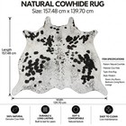 Genuine Cowhide Rug Black White Spotted Natural Cow Hide Skin Rg085 62x55
