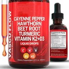 2pack Cayenne Pepper Hawthorn Beet Root Turmeric Vitamin K2 d3 Liquid Drops 60ml
