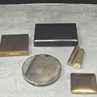 Vtg Makeup Powder Case Compacts Lipsticks Jewelery Box W  Earrings Junk Drawer 