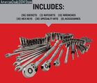 121 -piece Craftsman Overdrive Sae Metric Gunmetal Chrome Mechanics Tool Set New