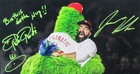 Jason Kelce phillies Phanatic Dual-signed insc 16x20 Photo Framed Psa dna 190111