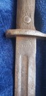 Bayonet Marked 1893 With Leather Scabbard Cut Down Bayo Krag  Us  Etched Blade