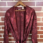 Vintage 90s Red Victoria   s Secret Robe Size M l Gold Label Long Full Length