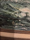 Antique Nautical Clipper Sailing Ship Oil Painting 24 w X 20 t Baillie