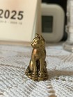 Brass Lucky Cat Statue Set     Thai Amulet Talisman For Money   Good Luck