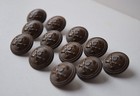 12 Bulgarian Royal Army Military Uniform Bakelite Buttons Artillery Cannons