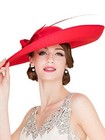Ladies Sinamay Weddings Fascinators Hat For Women Big Wide Brim Hats With Bow