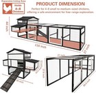 Large Chicken Coop Wooden Hen House With Run Outdoor Poultry Cage Combinable