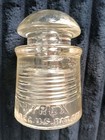 Vintage Pyrex Glass Insulator Pat Appd For Made In Usa Clear Utility Pole