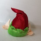 Dan Dee Animated Light Up Singing Christmas Elf Hat Jingle Bell Works Adjustable