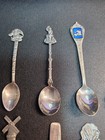 Lof Of  18 Travel Souvenir Spoons Enamel  Pewter  Silver