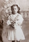 Antique Cabinet Card Photograph Little Girl Doll Baby Toy Winneconne Wi Picture