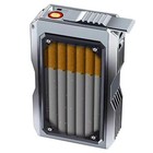 Pocket Hard Transparent 20pcs Cigarette Case With Usb Lighter Tobacco Box Holder