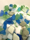 Natural Beach Sea Glass Surf Tumbled Blue Green White Frosted   Clear Small