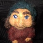 Vintage Needle Felted Gnome Doll Handmade 9 Inch Christmas Tomte Folk Art