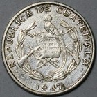 1947 Guatemala 1 4 Quetzal Bird Silver Coin  26072904r 