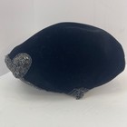 Vintage Black Velvet Beaded Pillbox Hat Made In France 1940s Whimsigoth Glam