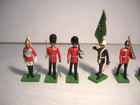 Vintage 1986 W Britains Mixed Lot Soldiers Flag Bearer Scot Guard England   