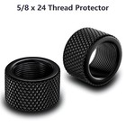 2 Pack Thread Protector  5 8x24 Steel Thread Adapters  black 