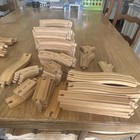 Wooden Train Track Pieces Lot Brio Compatible Railway Accessories 90  Pcs  