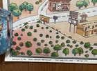 1984 Rare Original Sedona Az Cartoon Pictorial Travel Map Poster By Yamamoto