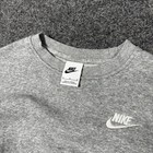 Nike Sweatshirt Girls Medium Gray Cropped Crewneck Fleece Pullover Fz9244-063