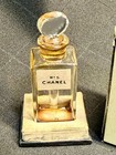 Vintage Chanel No 5 Pure Parfum Mini 1960s Glass Stopper Empty Bottle Box