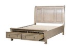 New Distressed Gray 5 Piece Bedroom Set W  King Or Queen Sleigh Storage Bed Ia6b