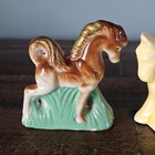 Vintage Lot Of Porcelain Horses  Set Of 3  2 5-3  Tall Japan  Usa