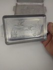 Lot Of Vintage Small Rectangle Metal Aluminum Trays 7 X 4    Bird Duck Cattails 