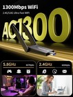 Ac1300 Usb Wifi Adapter For Desktop Pc  Dual Band Usb Wifi 1300mbps High Spee   