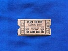 Vintage Plaza Theatre 75 Cent Tickets  strip Of 4  Drive-in Movie cinema - Ohio 