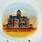 Gaylord Court House Mi Michigan Souvenir China Trinket Dish Plate