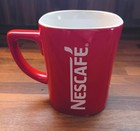 Nestle  Nescafe  Red Ceremic Coffee Mug - Collectable Cup 8oz White Interior 