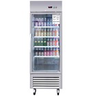 27 w Commercial Refrigerator 1 Glass Door Stainless Steel Interior And Exterior
