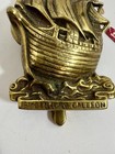 Vintage 16th Century Galleon Ship Nautical Brass Door Knocker W original Tag 