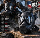 Safeguardian Cbrn Full Face Gas Mask 40mm Compatible Respirator Hydration Port